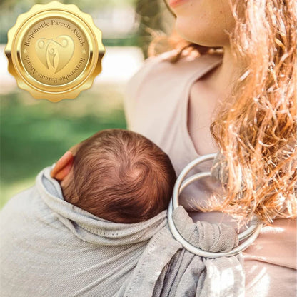 Ergonomic Baby Bib - Adjustable Dual Ring Feeding Smock with Anti-Spill Drool Protection for Newborns