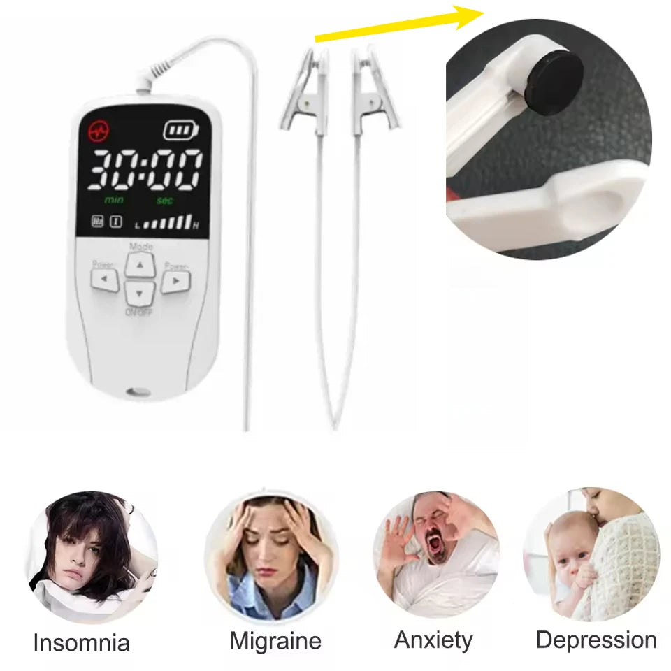 Vagus Nerve Stimulation Ear Clip — Sleep Aid Device for Insomnia, Deep Sleep, Anxiety, and Depression Relief