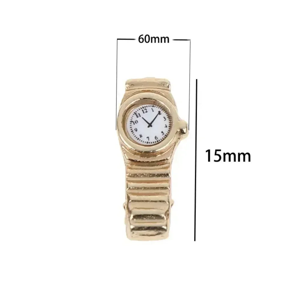 1:12 Dollhouse Miniature Wrist Watch – Pretend Play Home Decor Accessory Toy for Dolls
