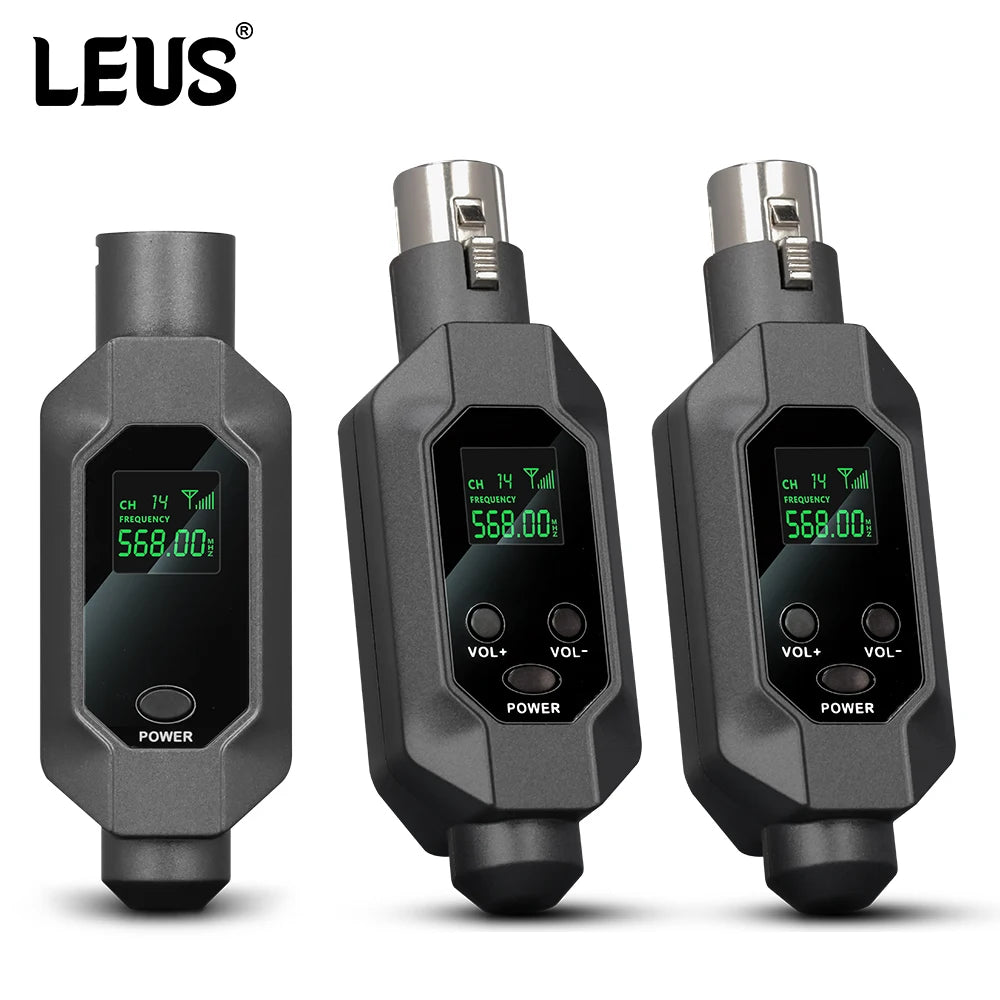 LEUS N2 UHF Wireless Microphone System – XLR Transmitter & Receiver for Dynamic Microphones
