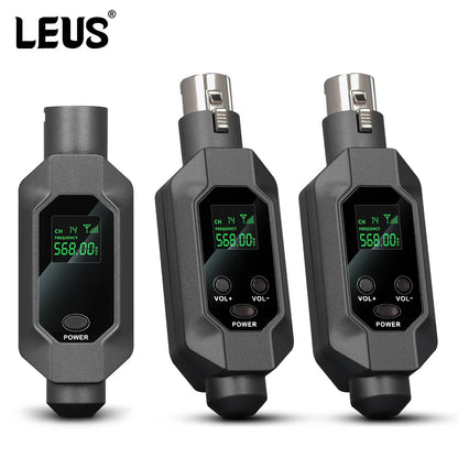 LEUS N2 UHF Wireless Microphone System – XLR Transmitter & Receiver for Dynamic Microphones