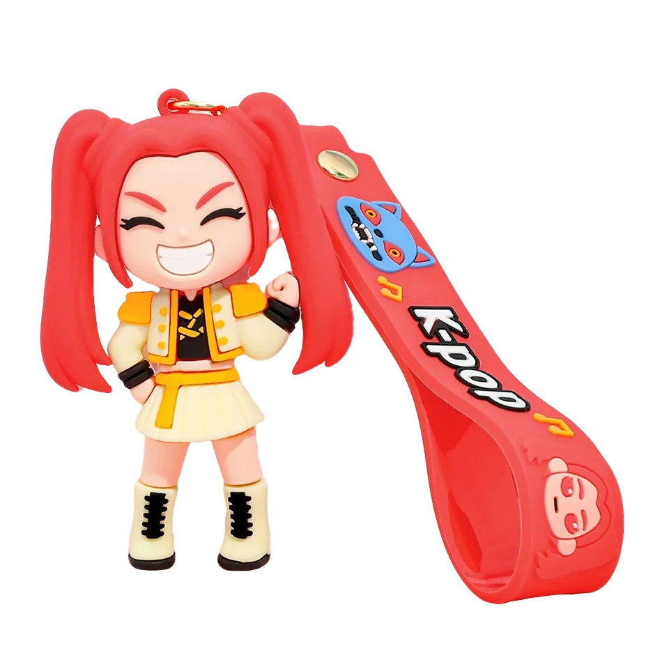 3D Printed Anime & K-Pop Keychains – Demon Hunters Girls & Cute Tiger Doll Action Toys, Perfect Christmas Gifts
