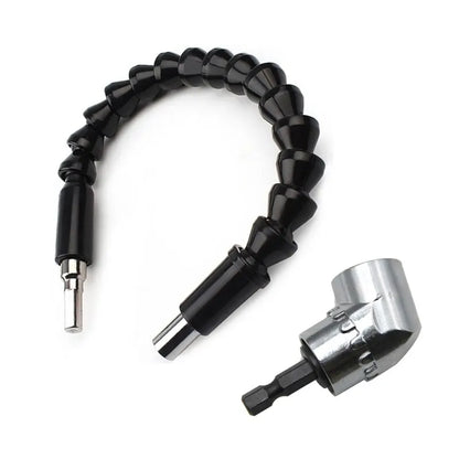 105 Degree Electric Drill Corner Device - Universal Flexible Shaft Connecting Rod Sleeve Tool Set with 300mm Turning Screwdriver Joint