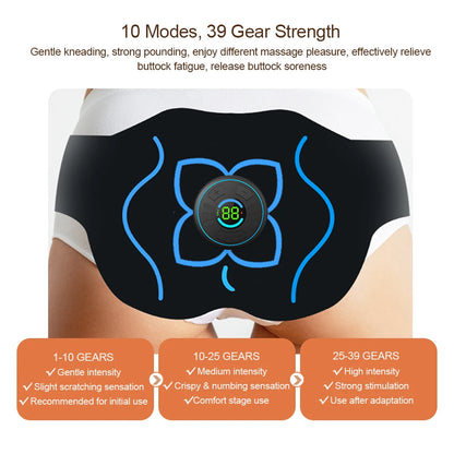 39 Gears EMS Hip Muscle Stimulator – Electric Butt Trainer & Lifting Massage Machine