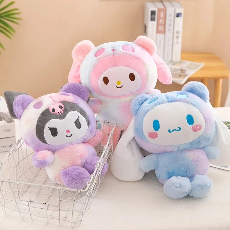 25cm Kawaii Sanrio Plush Toy – Kuromi & Jade Dog Stuffed Doll Gift for Kids