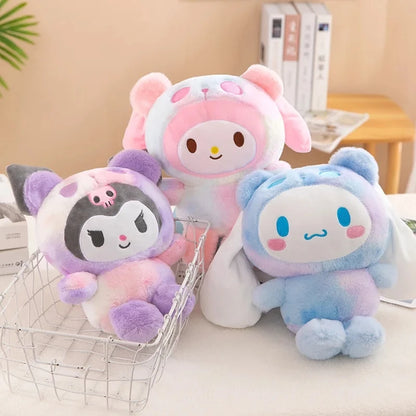 25cm Kawaii Sanrio Plush Toy – Kuromi & Jade Dog Stuffed Doll Gift for Kids