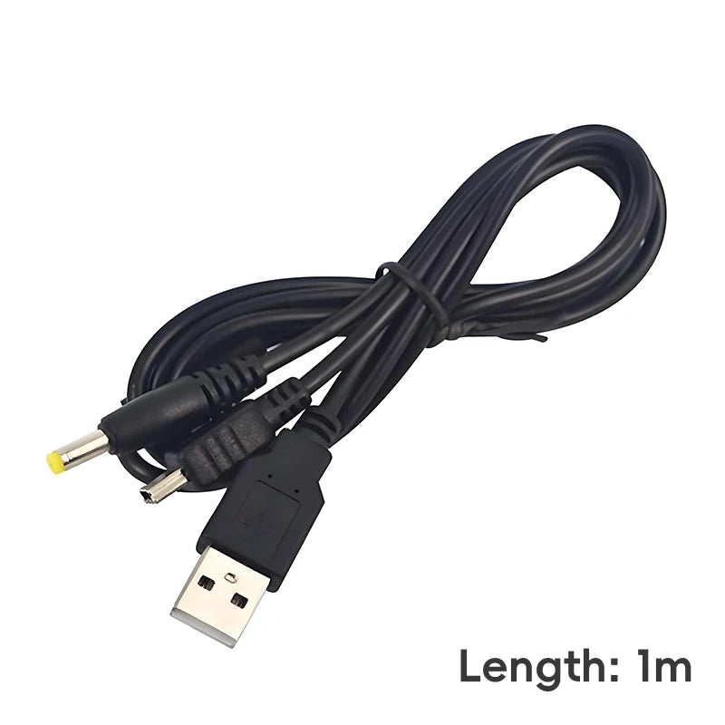 DATA FROG 2-in-1 USB Charger & Data Cable – For PSP 1000, 2000, 3000 Game Console Accessory