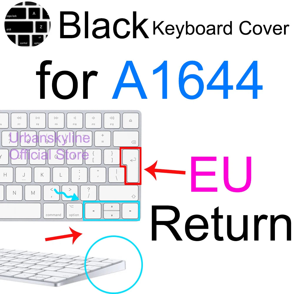 iMac Magic Keyboard Cover - Silicone Protective Skin for Apple A2449, A2450, A2520, A1644, A1843, A1314 & A1243