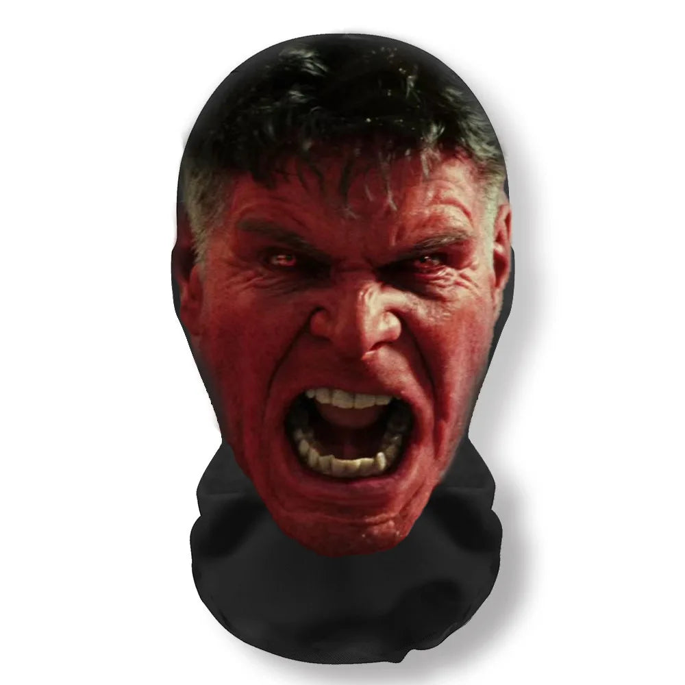 3D Printed Realistic Face Mask - Stretch Mesh Full Head Cosplay Balaclava for Role Play & Hip Hop Costume