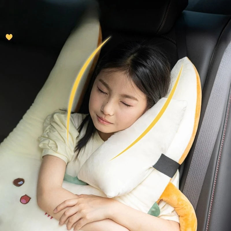 Children’s Car Neck Pillow – Comfortable Kawaii Headrest for Travel & Car Interior