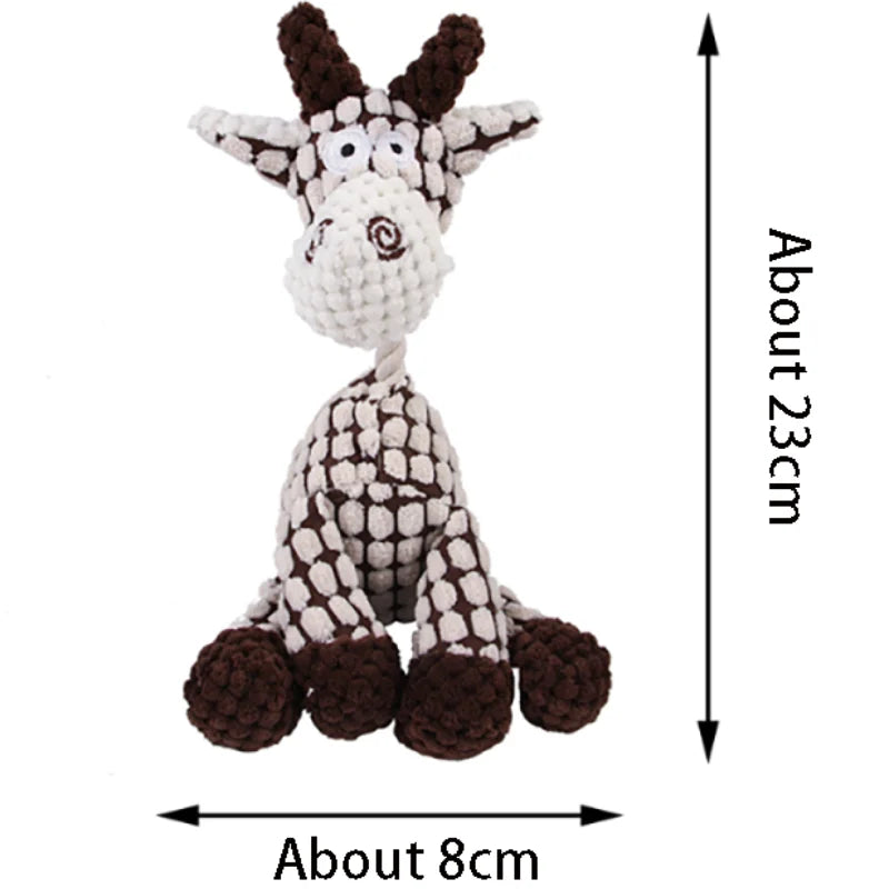 Plush Squeaky Dog Toy - Cute Donkey Teething & Interactive Training Toy for Small Dogs