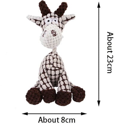 Plush Squeaky Dog Toy - Cute Donkey Teething & Interactive Training Toy for Small Dogs