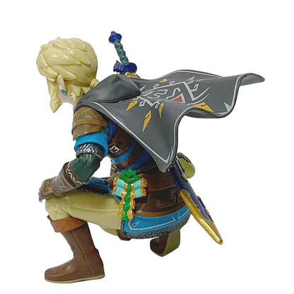 12cm Legend of Zelda Link Squatting Statue – PVC Anime Figure for Gaming Collectibles & Gifts