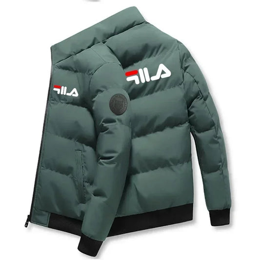 Men's Autumn Winter Short Jacket - Lightweight Cotton-Padded Stand Collar Zipper Coat for Outdoor Casual Wear