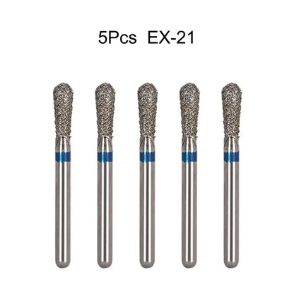 5pcs Dental Diamond Burs Drill FG 1.6mm – High-Speed Handpiece Burs for Polishing & Whitening