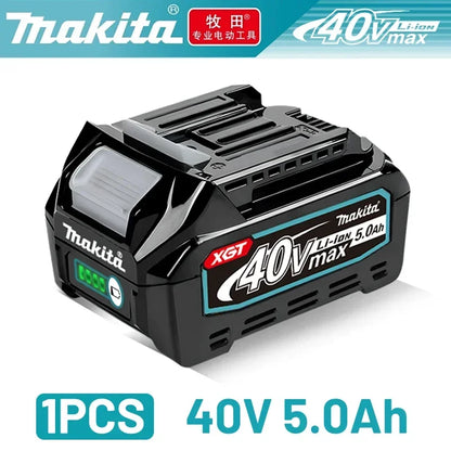 Makita XGT 40V Lithium Ion 5.0Ah Rechargeable Replacement Battery – Compatible with BL4020, BL4025, BL4050, BL4080