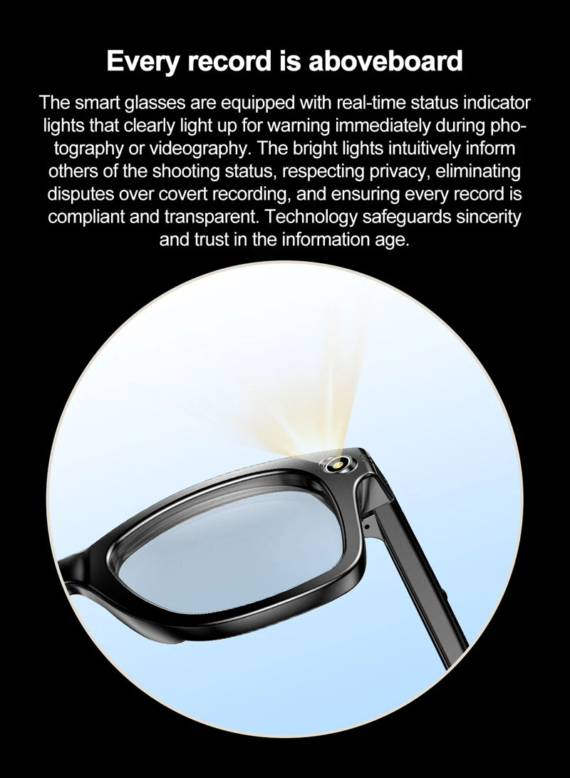 Xiaomi W600 Smart Glasses — AI Intelligent Sunglasses with Camera, Video Recording, Bluetooth Music & Calls, IP65 Waterproof