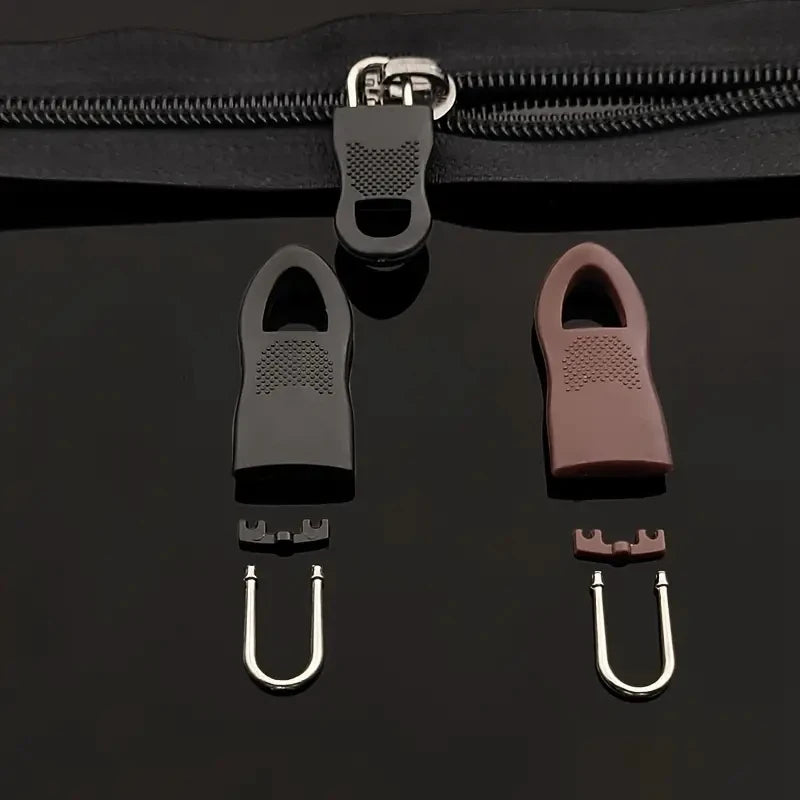 10Pcs Tool-Free Replacement Zipper Heads - Removable Pullers for Luggage, Schoolbags, Clothing, Easy Fix for Broken Zippers