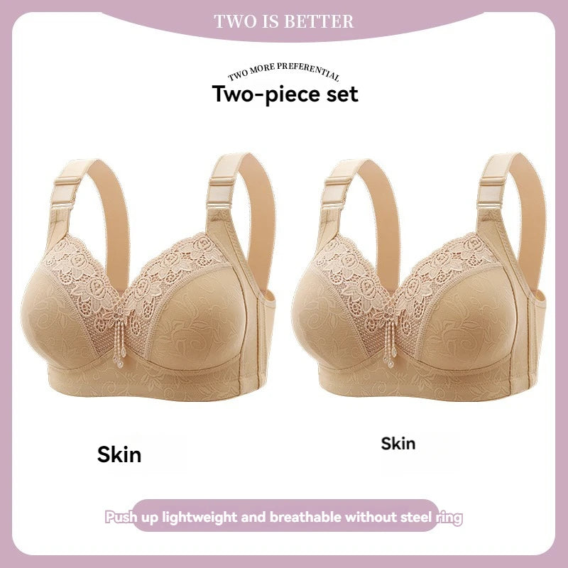 Women’s Lace Deep V Ultra-Thin Bralette – Sexy Sheer Lingerie Top Plus Size Comfortable Everyday Bra