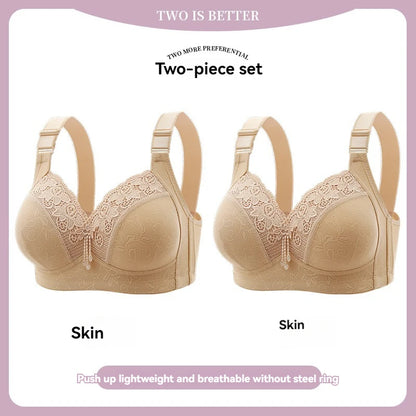 Women’s Lace Deep V Ultra-Thin Bralette – Sexy Sheer Lingerie Top Plus Size Comfortable Everyday Bra