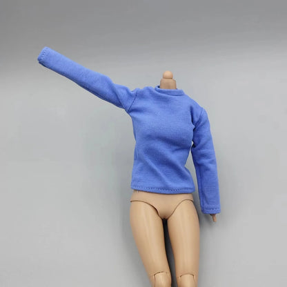 1/6 Scale Black T-Shirt for 12" (30cm) Action Figures — Male & Female DIY Model Accessories