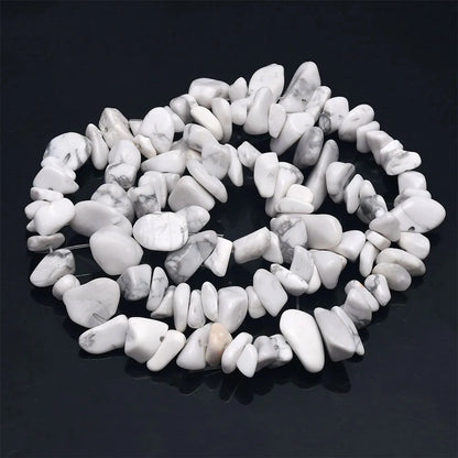 16 Inch Natural Stone Chip Beads - 5-8mm Irregular Crystal Agate Gravel Beads for DIY Bracelets & Jewelry Making
