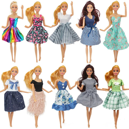 30cm Girl Doll with Joints — 11.5-inch Fashion Rainbow Skirt Full Dress-Up Toy for Girls