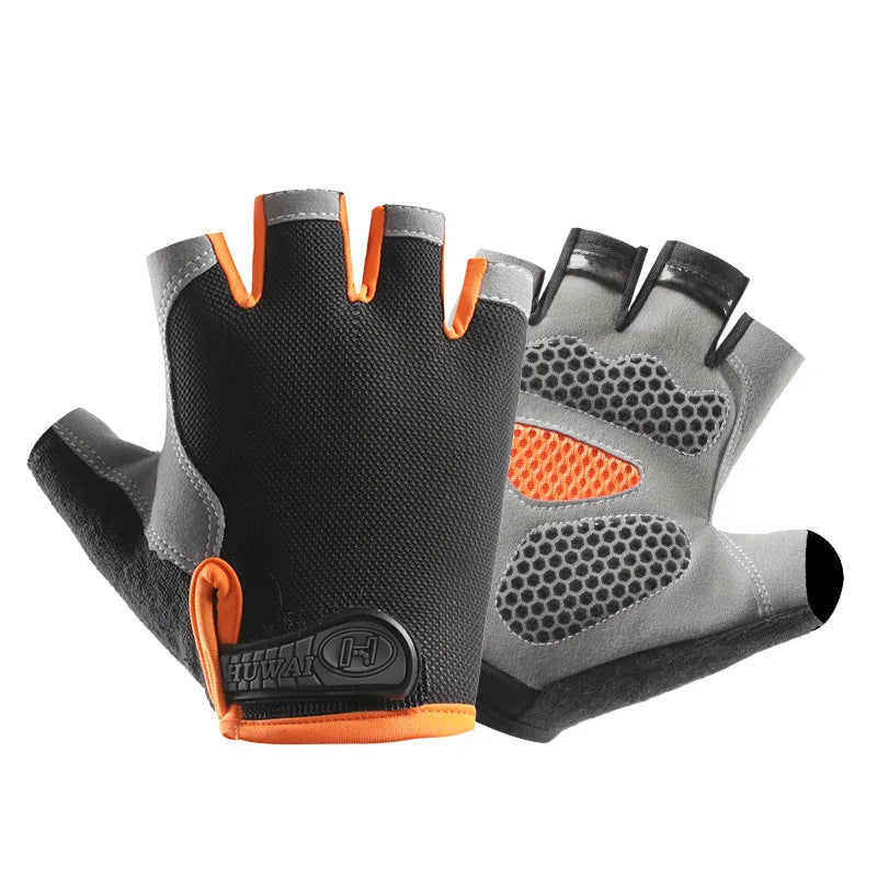 Breathable Fingerless Cycling Gloves - Anti-Slip Half-Finger Fitness, Gym & Fishing Gloves for Men & Women