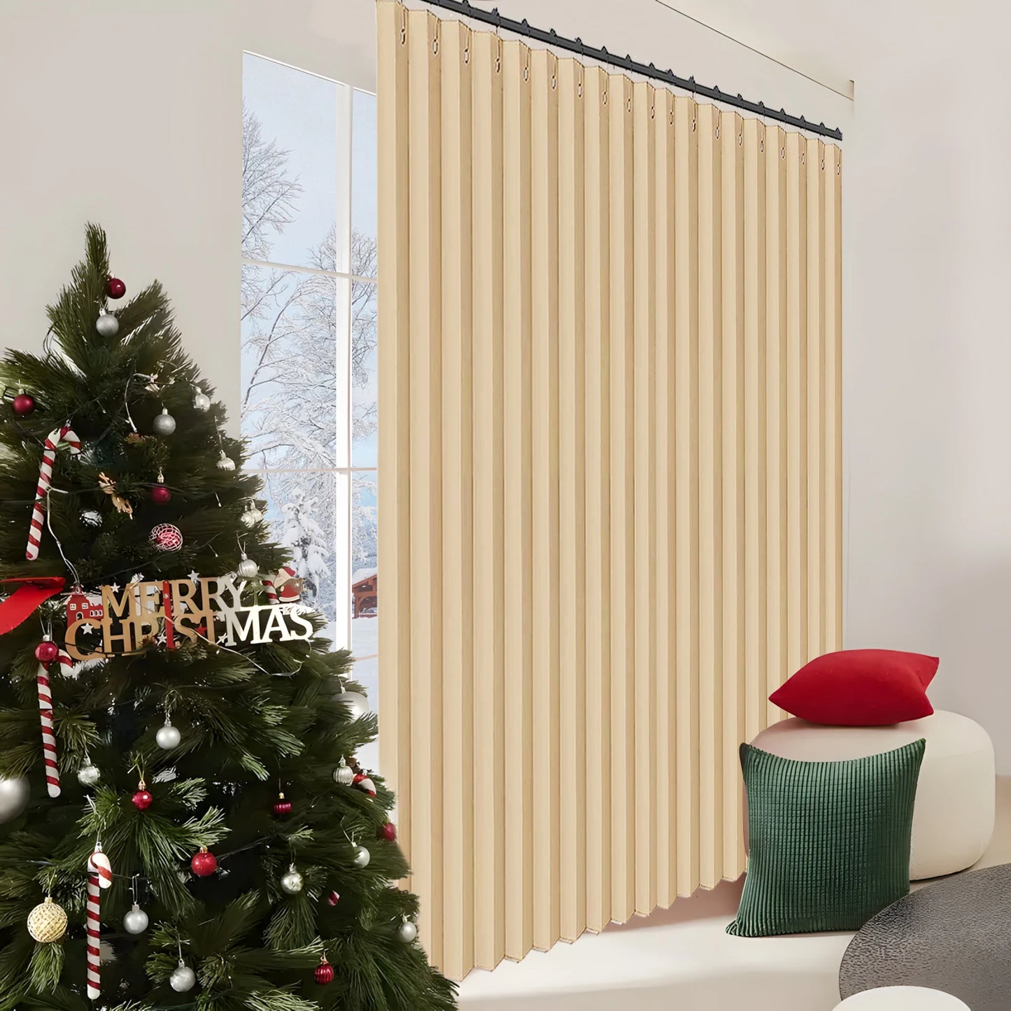Extra Large Blackout Waterproof Curtain – Thermal Insulated Sliding Door & Shower Drapes for Living Room & Bedroom