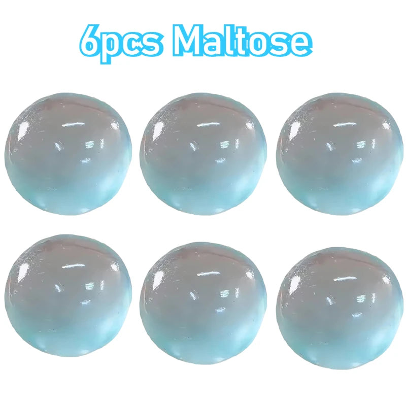 Blue Maltose Squishy Toy – Cute Mochi Anti-Stress Fidget Ball, Soft Transparent Quick-Rebound Decompression Toy