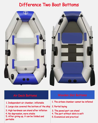 Professional Inflatable Boat Raft Dinghy for Adults – Tear-Resistant Foldable Kayak Canoe Fishing & Drifting Boat
