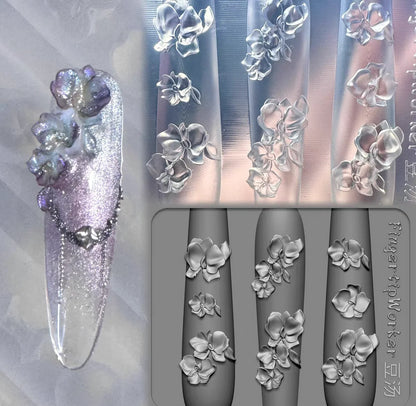 Snake Lolita Bow, Mushroom, Rose, Lotus, Bear 3D Acrylic Nail Mold - DIY Silicone Nail Decorations & Nail Art Products