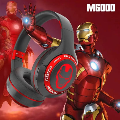 Disney Marvel Spider-Man Bluetooth Headphones — Wireless Foldable Earphones with Noise Cancellation, HIFI Stereo Gaming Headset