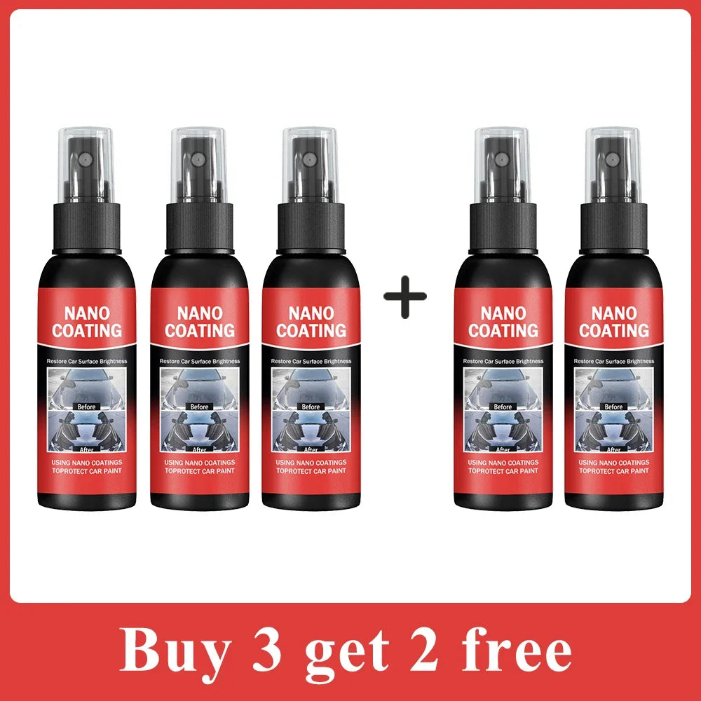 Car Nano Ceramic Coating Kit – Professional High Gloss Paint Protection & Scratch Repair Auto Detailing Solution