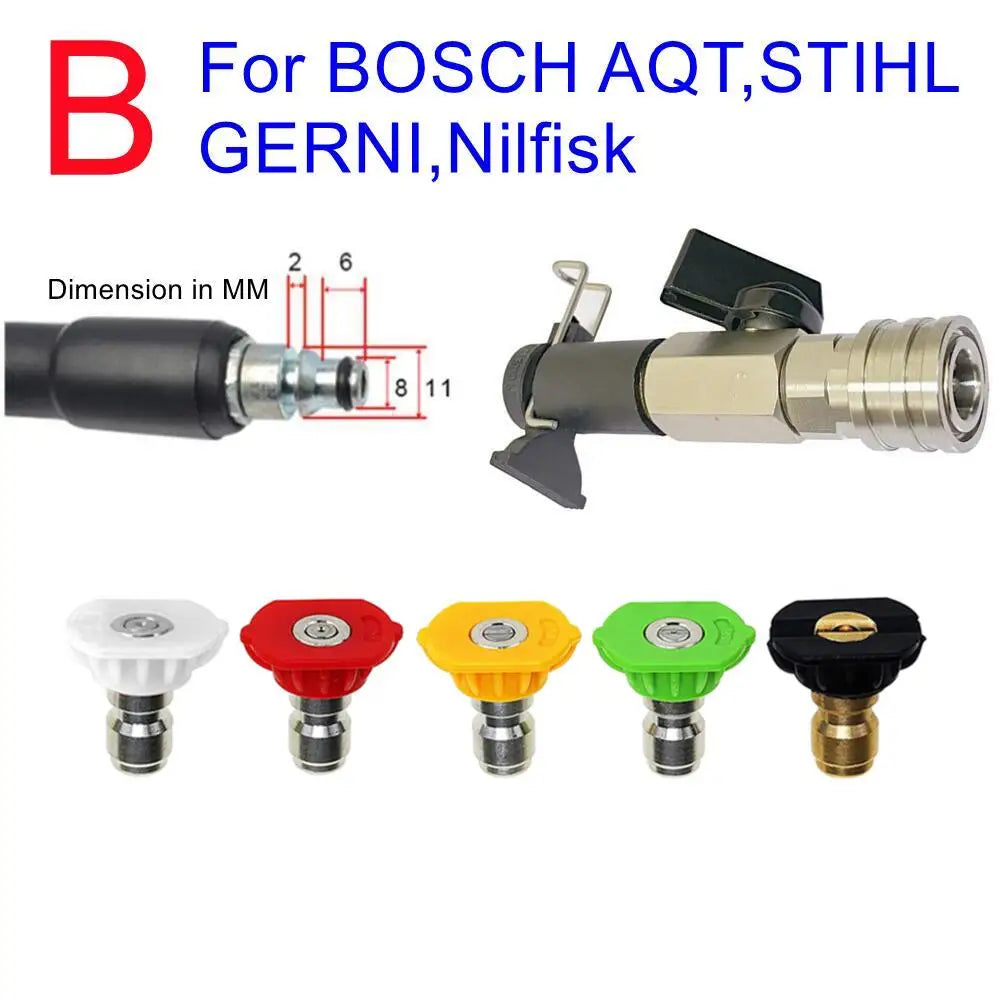High-Pressure Washer Ball Valve Kit - 1/4" Quick Connector for Karcher, Lavor, Stihl & Nilfisk Hoses