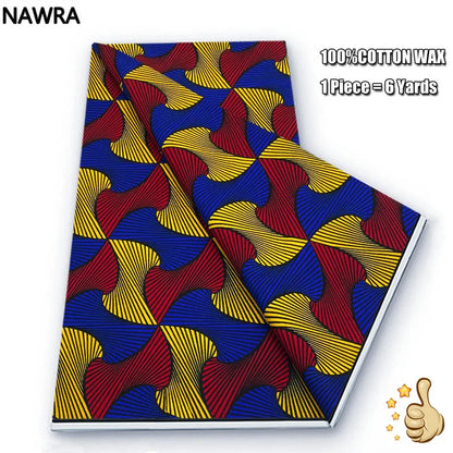 100% Cotton African Wax Print Fabric - High Quality Original Real Wax Ankara Batik Pagne Nigeria Style Sewing Fabric