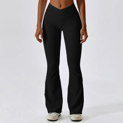 Women’s High Waist Flare Leggings – Wide Leg Yoga Pants for Gym, Workout, Fitness & Latin Dance Sports Trousers