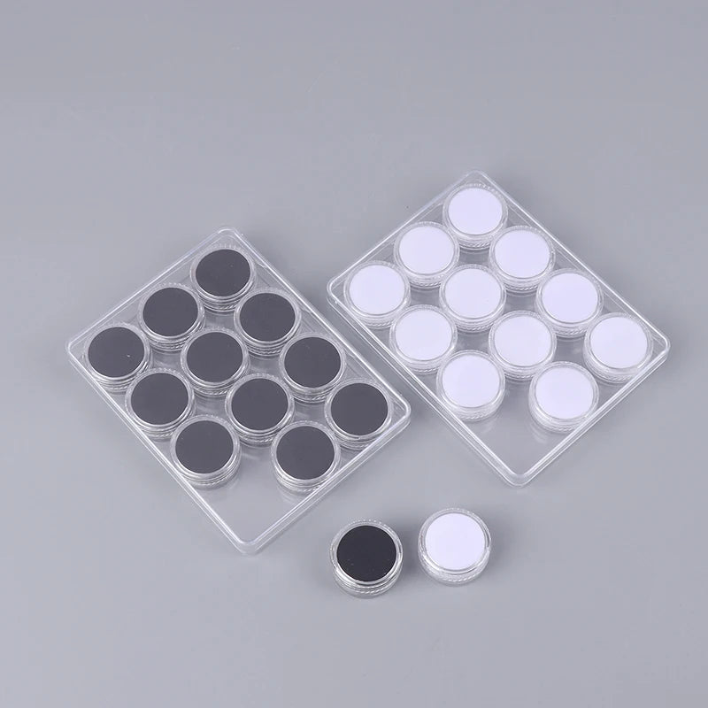 Transparent Round Gemstone Display Box – Jewelry, Gems, Loose Diamond Storage Container with Lid