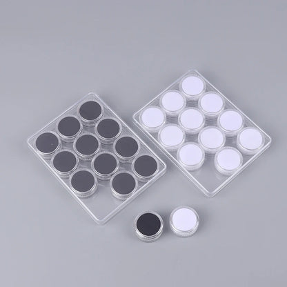 Transparent Round Gemstone Display Box – Jewelry, Gems, Loose Diamond Storage Container with Lid