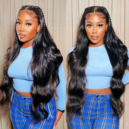 13x4/13x6 Body Wave Transparent Lace Front Wig – HD Bling Hair, 180% Density Human Hair, 4x4 Lace Closure for Women