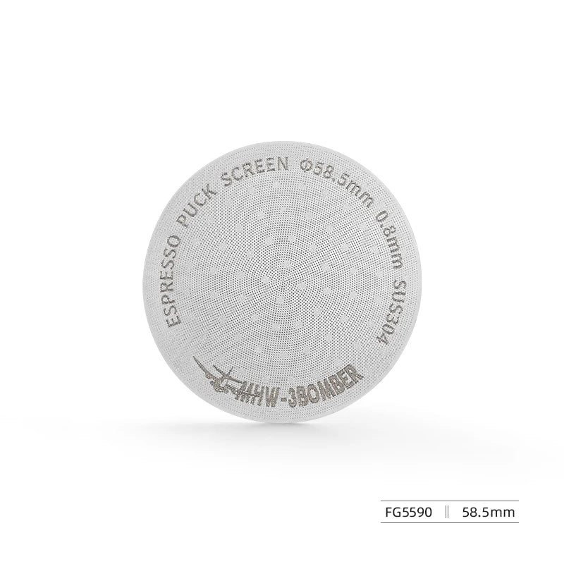 MHW-3BOMBER Espresso Puck Screen – 51/53/58.5mm Reusable Stainless Steel Coffee Filter, 0.8/0.2mm Thickness Coffee Tool