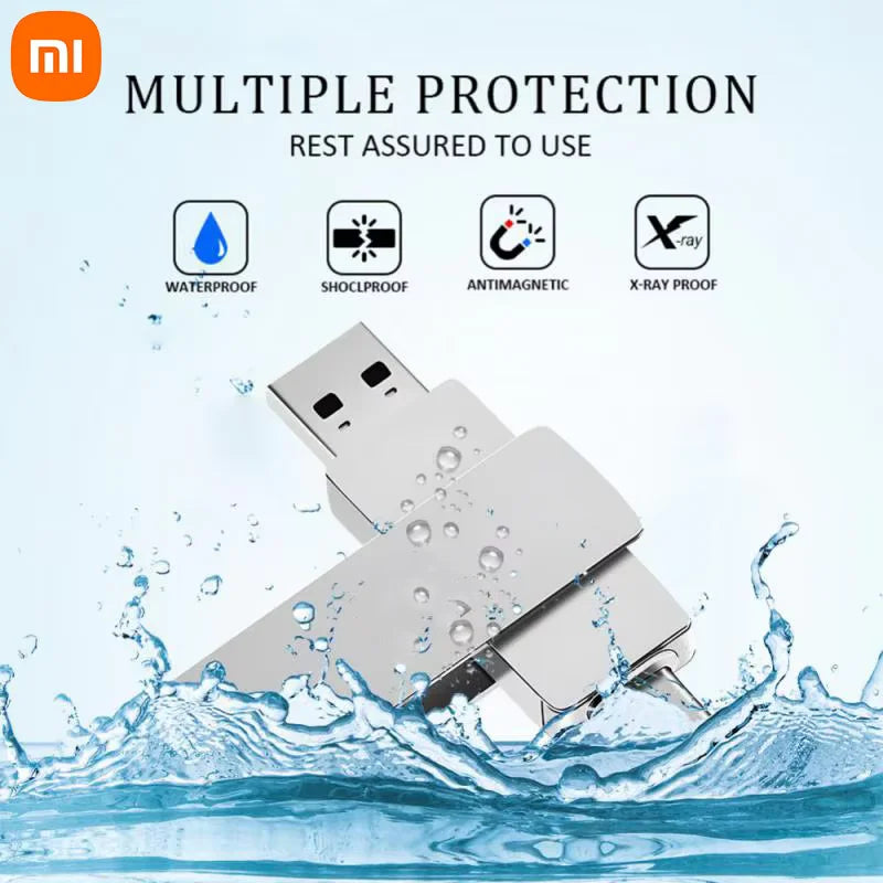 Xiaomi Mijia USB 3.2 High-Speed Waterproof Flash Drive — Up to 16TB Portable Pen Drive (2025)