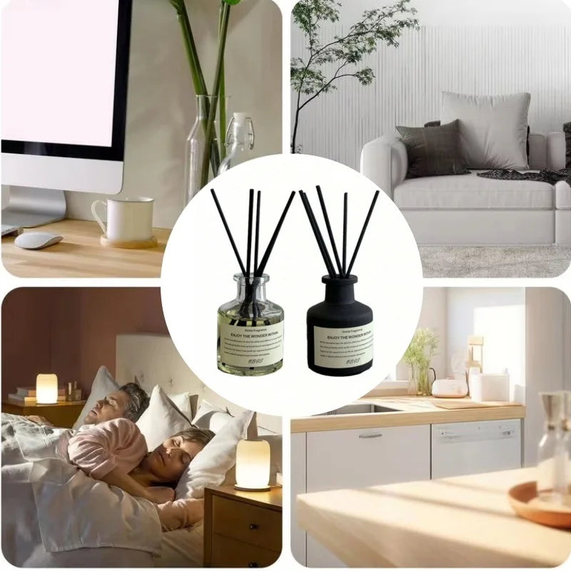 50ml Flameless Freesia Jasmine Reed Diffuser – Home Fragrance Oil & Room Air Freshener