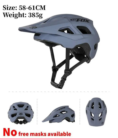 BATFOX Matte Black MTB Bike Helmet – Men's Mountain Bike Cycling Helmet Casco Ciclismo