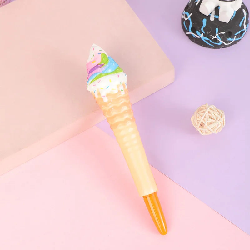 Kawaii Squishy Gel Pens – Cute Animal and Fruit-Shaped Stress Relief Pens for School and Office Supplies