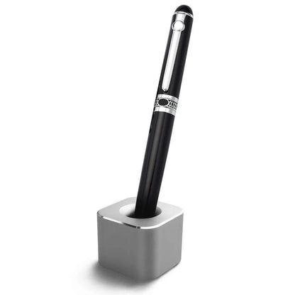 Creative Mini Aluminum Pen Holder – Non-Slip Square Pencil Storage Rack for Office Supplies