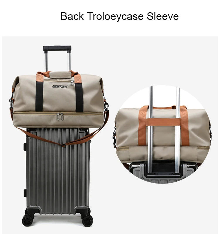 Travel Gym Bag – Short-Distance Luggage & Portable Fitness Duffel, Shoulder, Crossbody, and Weekender Carry-On Bag
