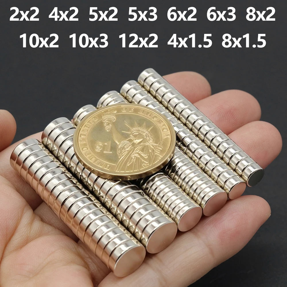 N35 Neodymium Round Magnets - Super Strong Permanent Fridge Magnets for DIY Crafts and Projects