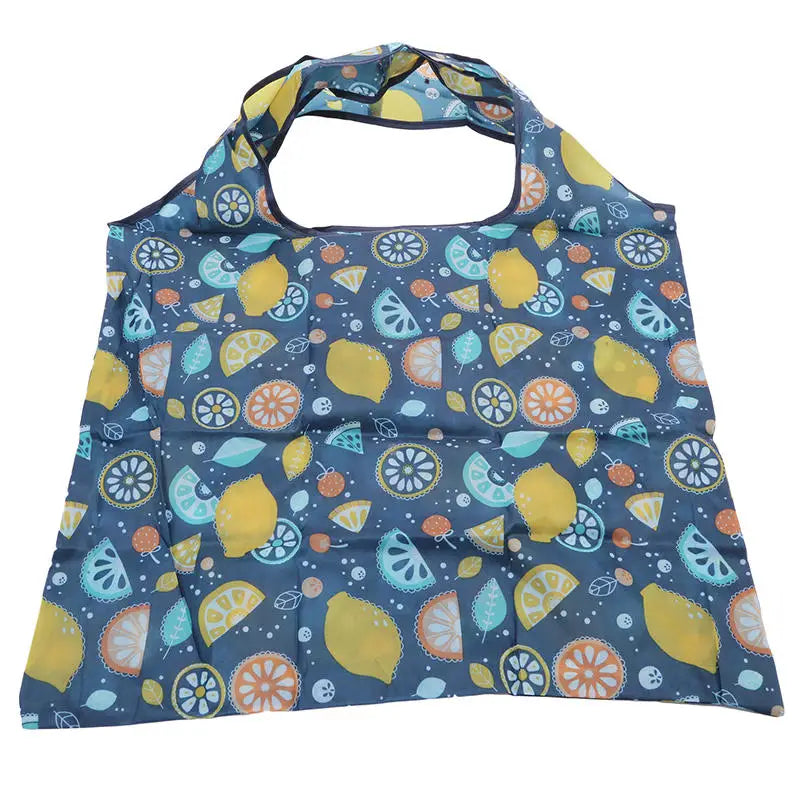 Portable Foldable Shopping Bag – Large Capacity Nylon Tote with Fashion Prints, Lightweight Reusable Travel & Grocery Essential Bag