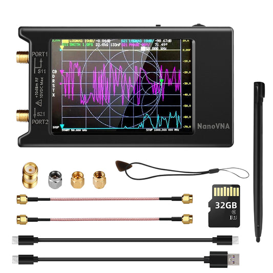 NanoVNA-H4 Vector Network Analyzer 10KHz-1.5GHz | 2.8/4" Display Antenna Tuner for MF HF VHF UHF | Spectrum Analyzer Nano VNA